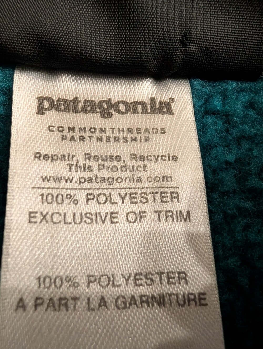 Patagonia Women's XL Better Sweater Full Zip Jacket Teal Pockets - Picture 5 of 5